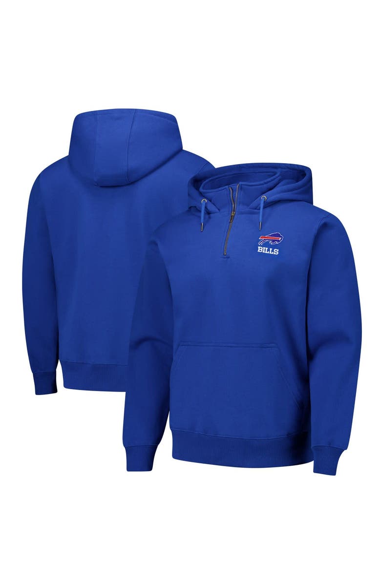 DUNBROOKE Unisex Dunbrooke  Royal Buffalo Bills Defender Quarter-Zip Hoodie, Main, color, 