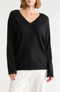 Vince Double 'V' Wool, Silk & Cashmere Sweater