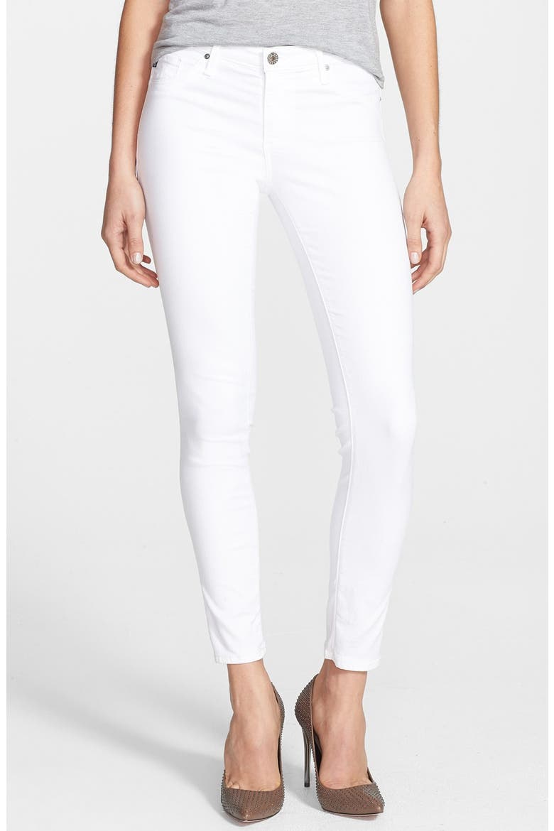 'The Legging' Ankle Skinny Jeans, Main, color, WHITE WHITE