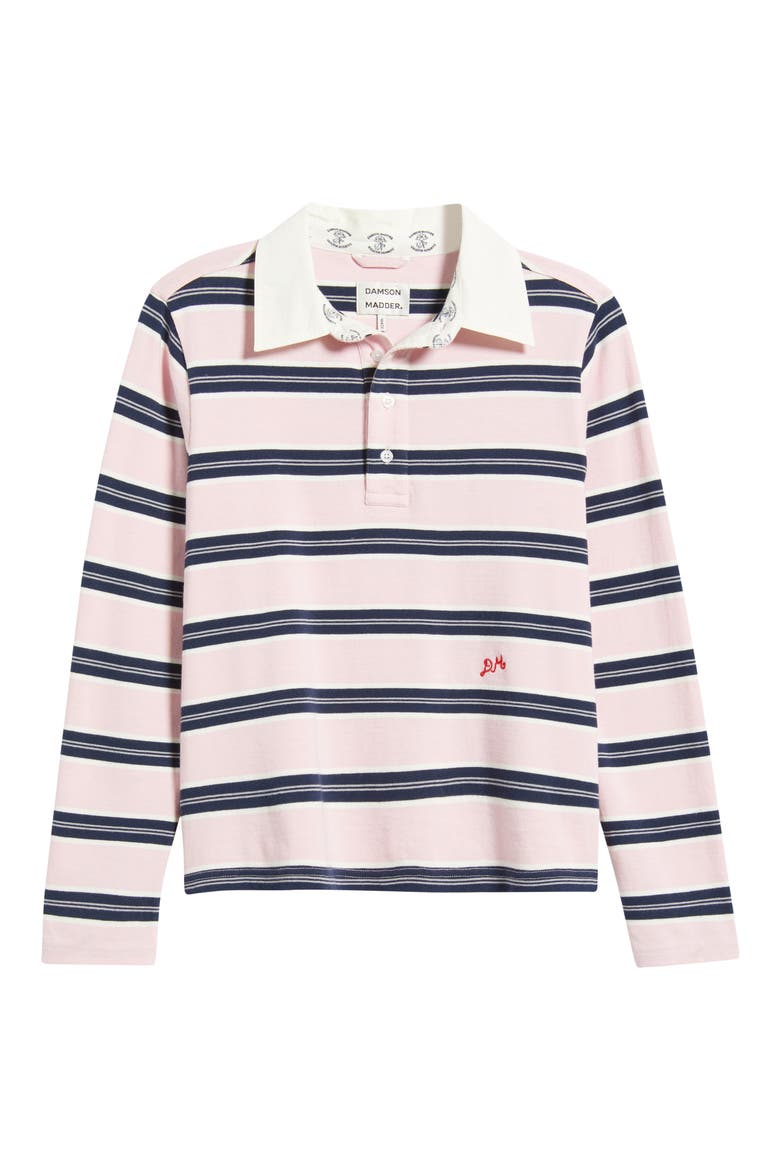 Cassia Shrunken Organic Cotton Rugby Shirt, Alternate, color, PINK
