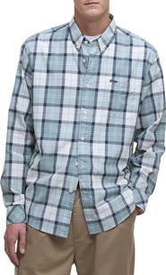 Barbour Laggon Trim Fit Check Cotton Button-Down Shirt
