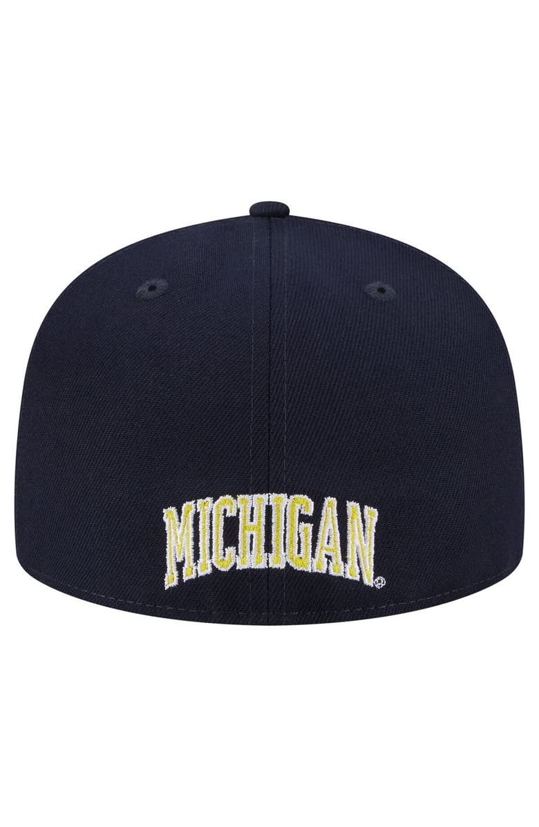 New Era Men's New Era Navy Michigan Wolverines Vault 59FIFTY Fitted Hat, Alternate, color, 
