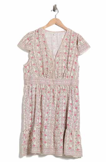 Flutter Sleeve Floral Tiered Dress