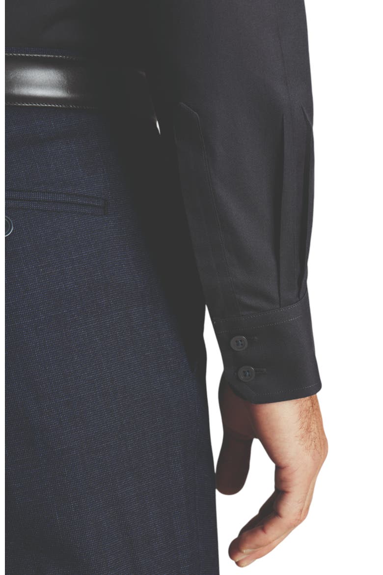Non-Iron Twill Shirt, Alternate, color, Charcoal Grey