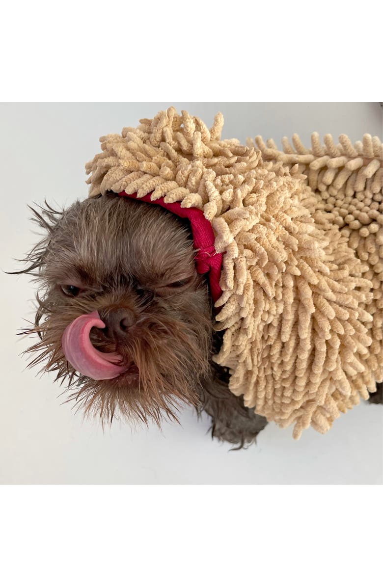 PRIDE+GROOM The Towel Microfiber Dog & Cat Drying Towel, Alternate, color, Beige