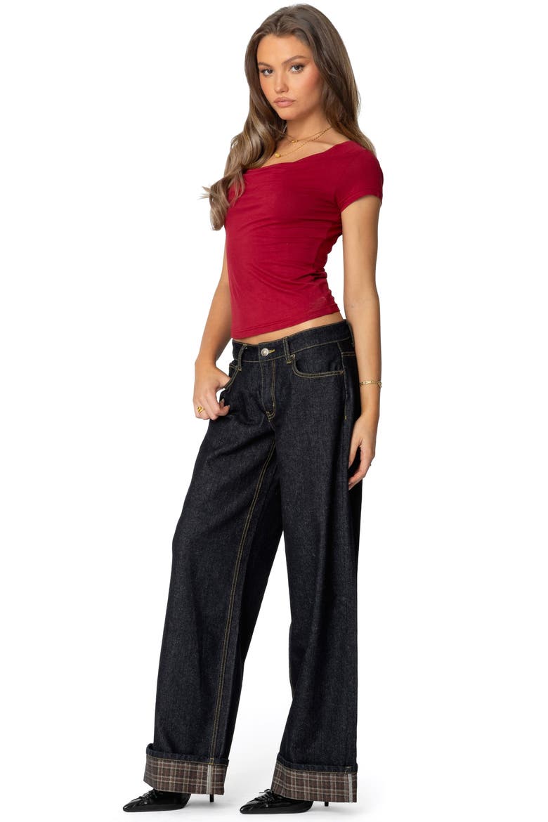 Javi Cowl Neck Top, Alternate, color, RED