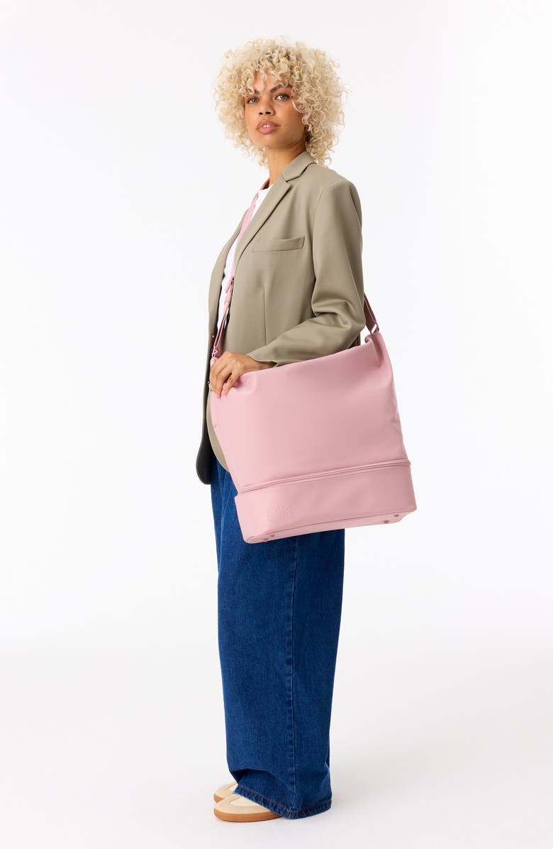Béis Nylon Shoulder Tote, Alternate, color, Atlas Pink