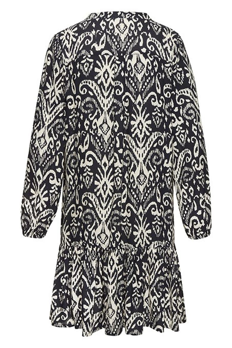 Women's Printed Tunic Dress, Alternate, color, Navy Beige