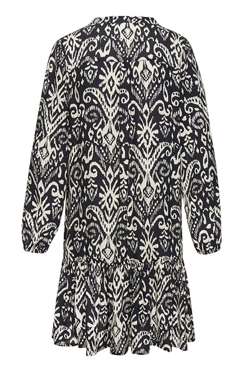 LASCANA Women's Printed Tunic Dress, Alternate, color, Navy Beige