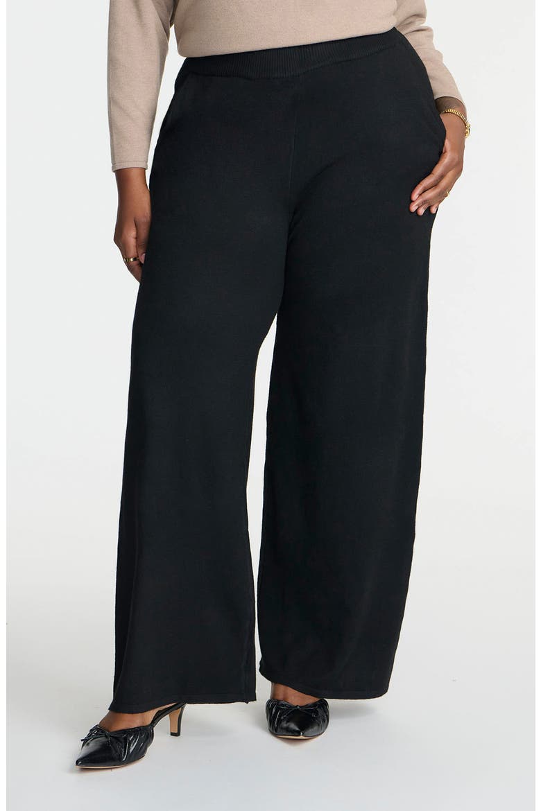 Wide Leg Sweater Pants, Main, color, BLACK ONYX