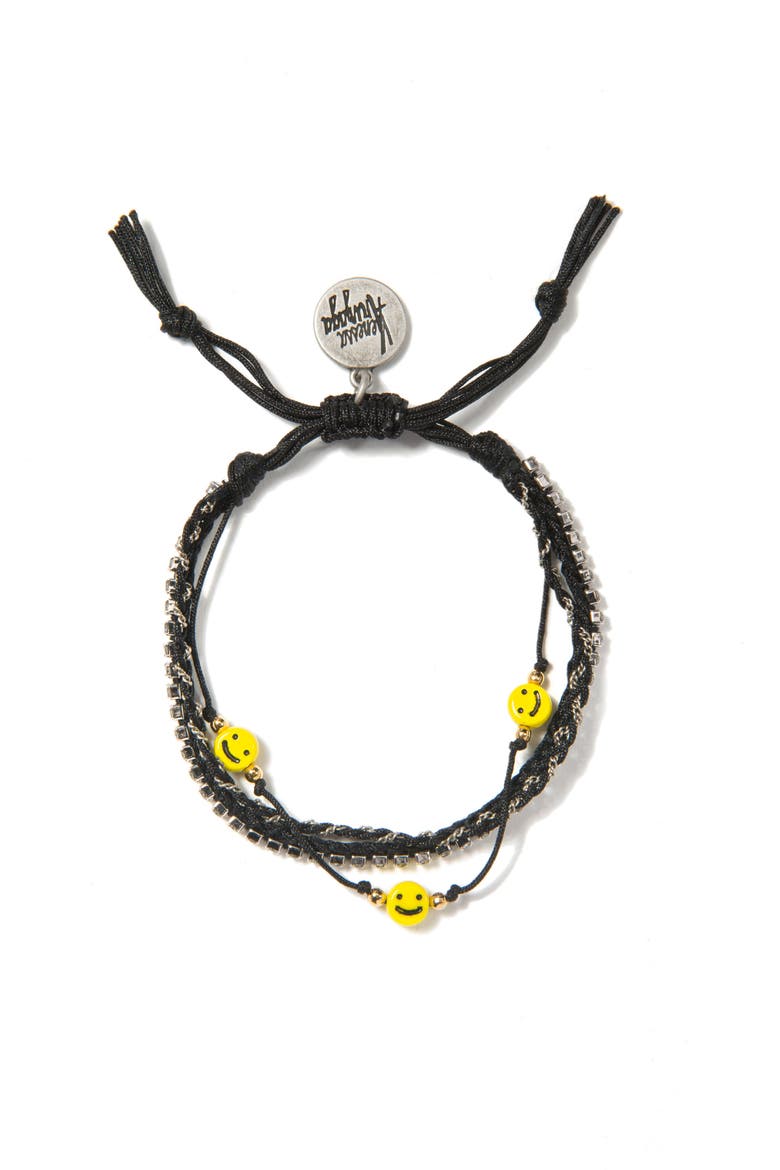 All Smiles On Me Bracelet, Main, color, Black