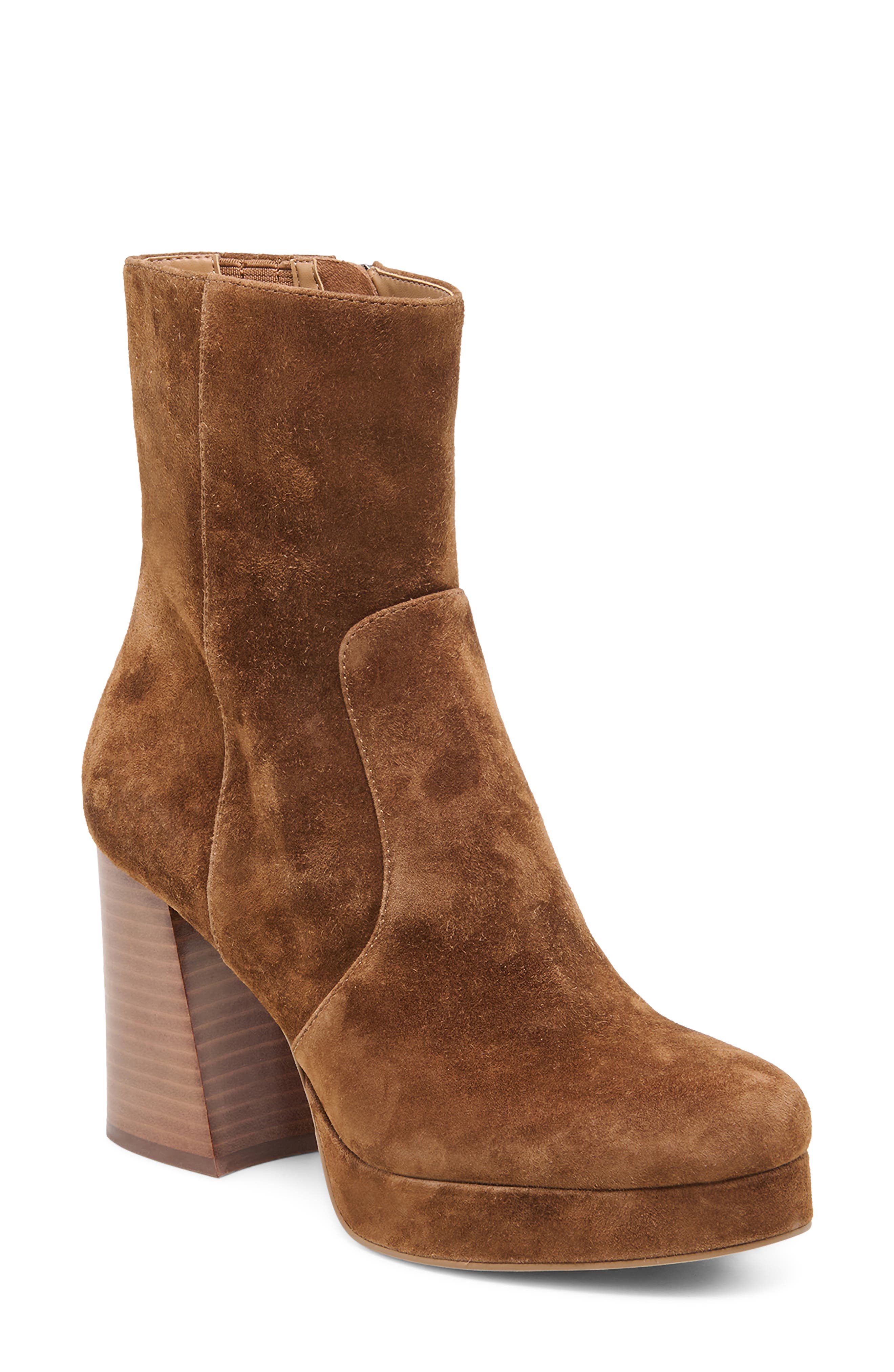Valary Bootie, Main, color, COCOA SUEDE
