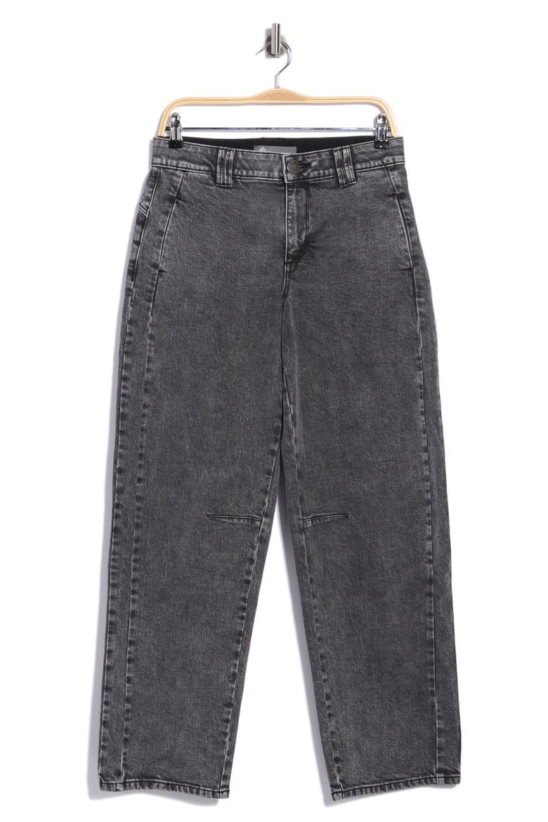 Barrel Leg Jeans, Main, color, WASHED BLACK