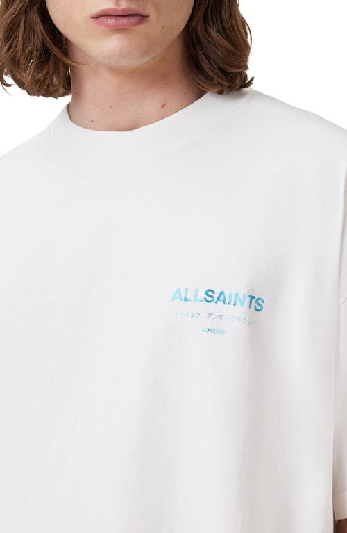 Allsaints Underground Oversize Graphic T-shirt In White