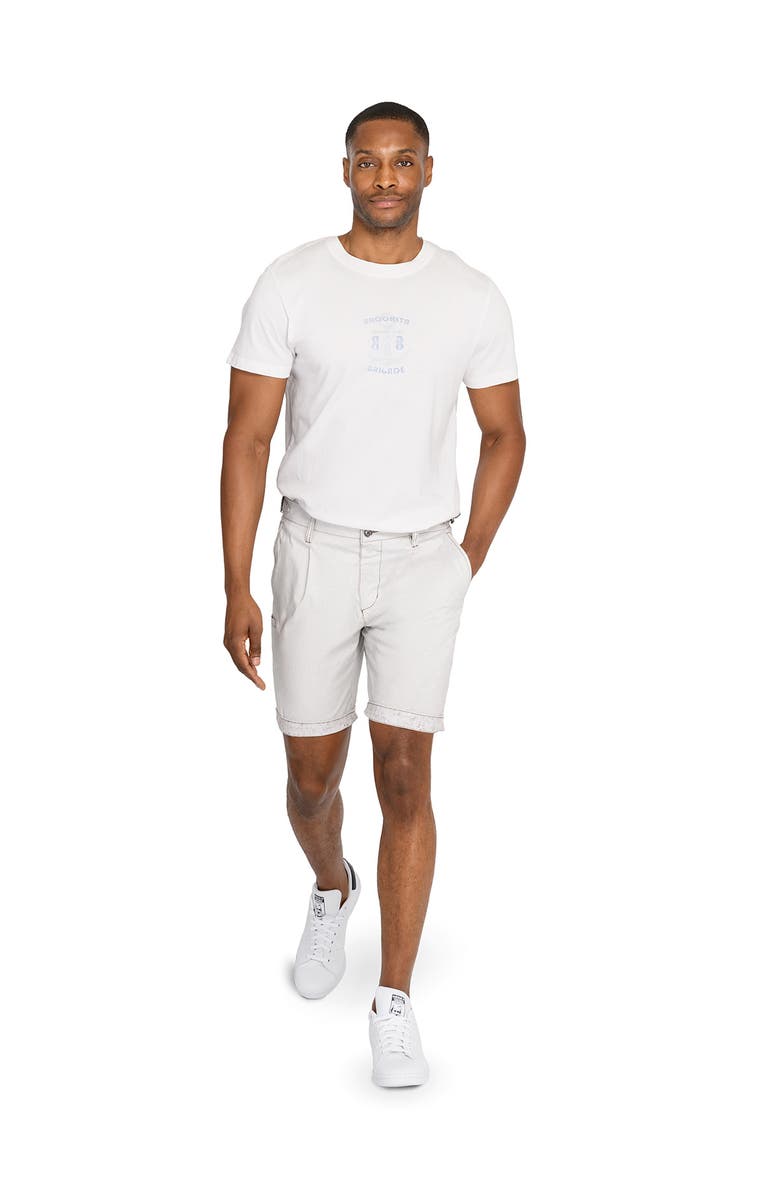 Brooklyn Brigade Slim Fit Solid Pleated Shorts, Alternate, color, Stone