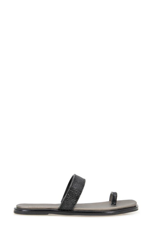 Reaction Kenneth Cole Wilfred Toe Loop Flat Sandal In Black