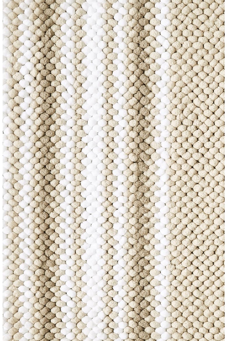 Aiden Stripe Jacquard Runner Bath Rug, Alternate, color, TAUPE