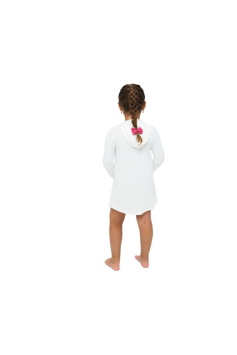 Kid's Long Sleeve Sun and UV Protection Hoodie Dress, Main, color, White
