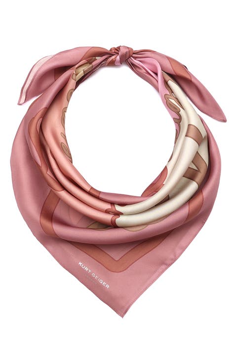 Script Silk Square Scarf