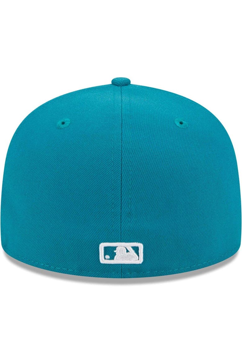Men's New Era Turquoise Los Angeles Dodgers 59FIFTY Fitted Hat, Alternate, color, Turquoise