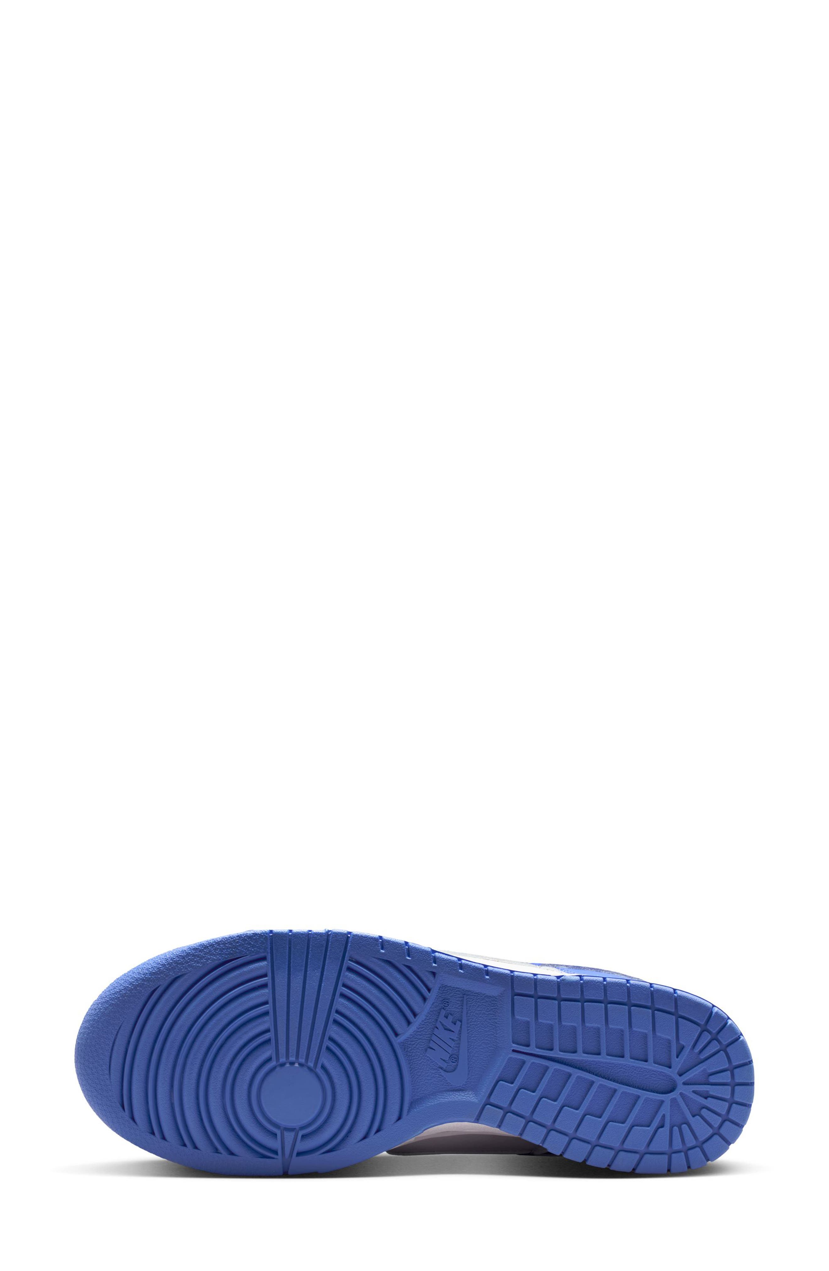 Dunk Low Basketball Sneaker, Alternate, color, WHITE/ SAPPHIRE/ WHITE