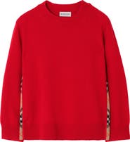 Burberry Check Patch Wool Cashmere Sweater