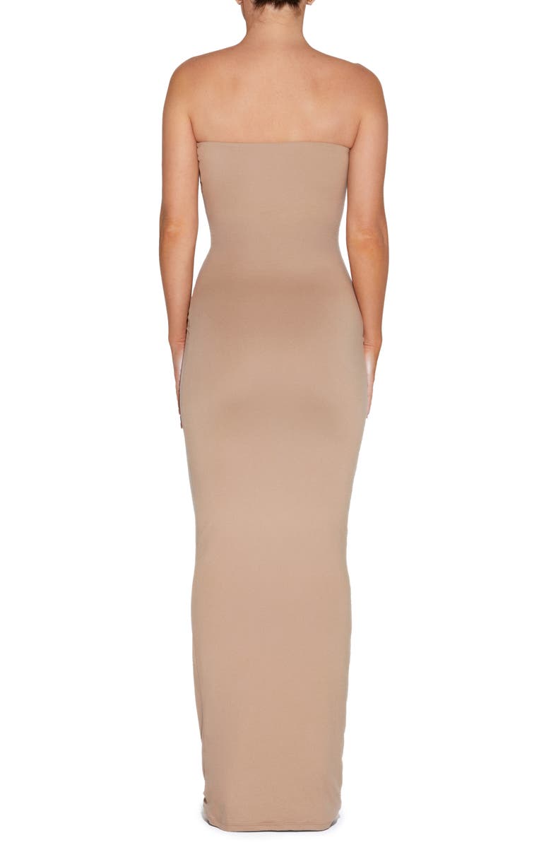 Naked Wardrobe x BARE Strapless Tube Dress, Alternate, color, Nude