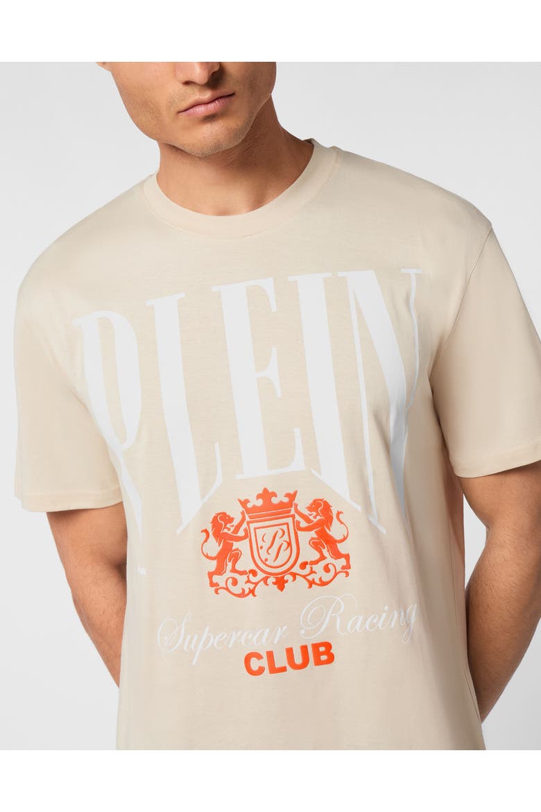 Jersey T-Shirt Round Neck Ss Cars Racing Men, Alternate, color, beige