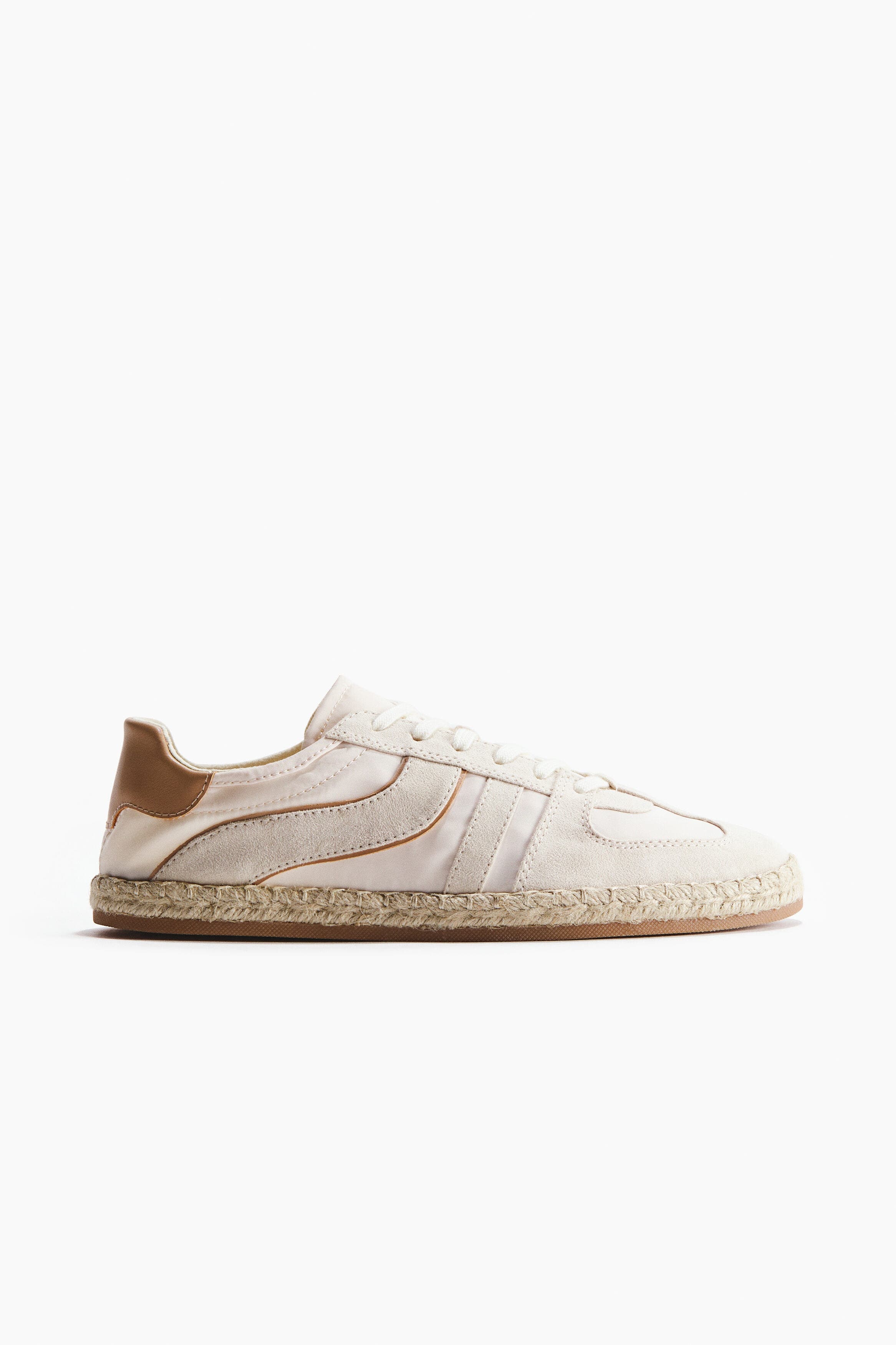 H&M Espadrille Trainers, Alternate, color, Cream