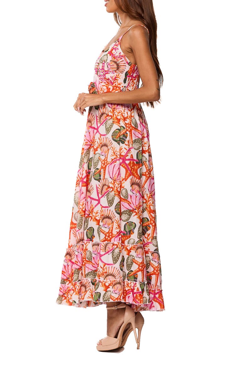 Floral Maxi Dress, Alternate, color, RED