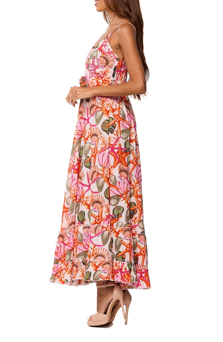 RANEES Floral Maxi Dress, Alternate, color, Red
