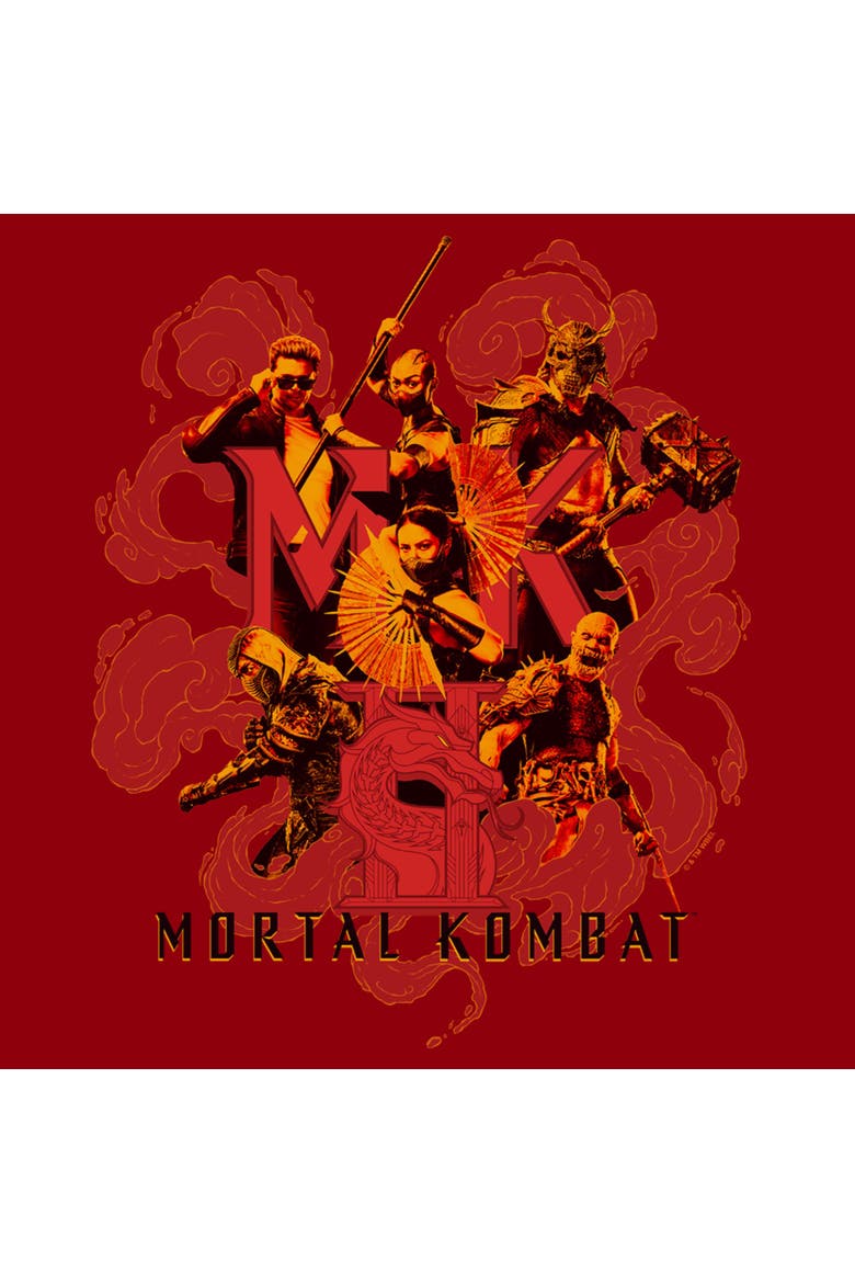 Men's Mortal Kombat II Champions vs Villains Group Shot  Graphic T-Shirt, Alternate, color, Cardinal