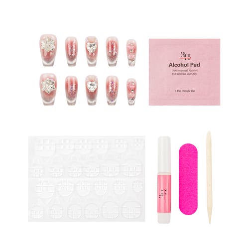 3h Nails Handmade Coffin Press-on Nails In Pink