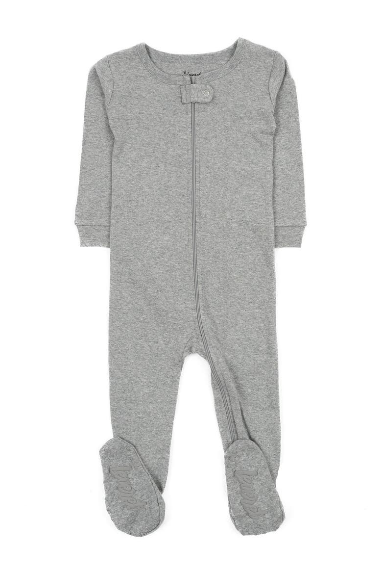 Footed Cotton Pajamas Matching Family Coordinated Solid Colors, Main, color, LIGHT GREY