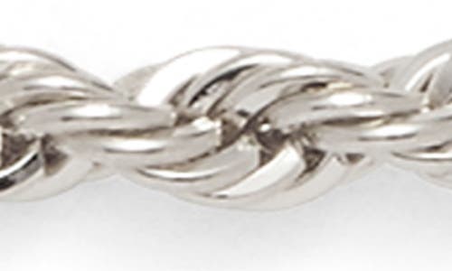 Lady Grey Rope Chain Bracelet In Silver