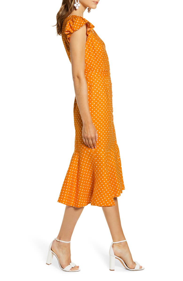 Rachel Parcell Button Down Midi Dress, Alternate, color, 