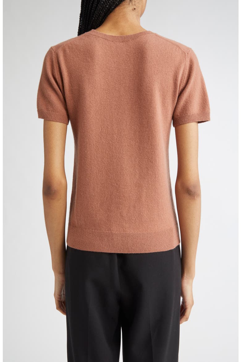 Short Sleeve Wool & Cashmere Sweater, Alternate, color, VINTAGE ROSE