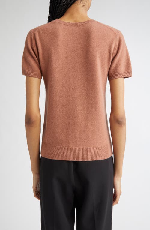 Vince Short Sleeve Wool & Cashmere Sweater In Pink