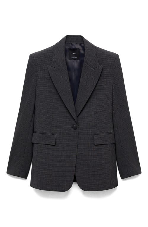 Mango Slim Fit Micro Houndstooth Sport Coat In Gray
