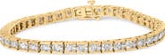 Haus of Brilliance 10K Yellow Gold 4.00 Cttw Channel Set Round Diamond Tennis  Bracelet
