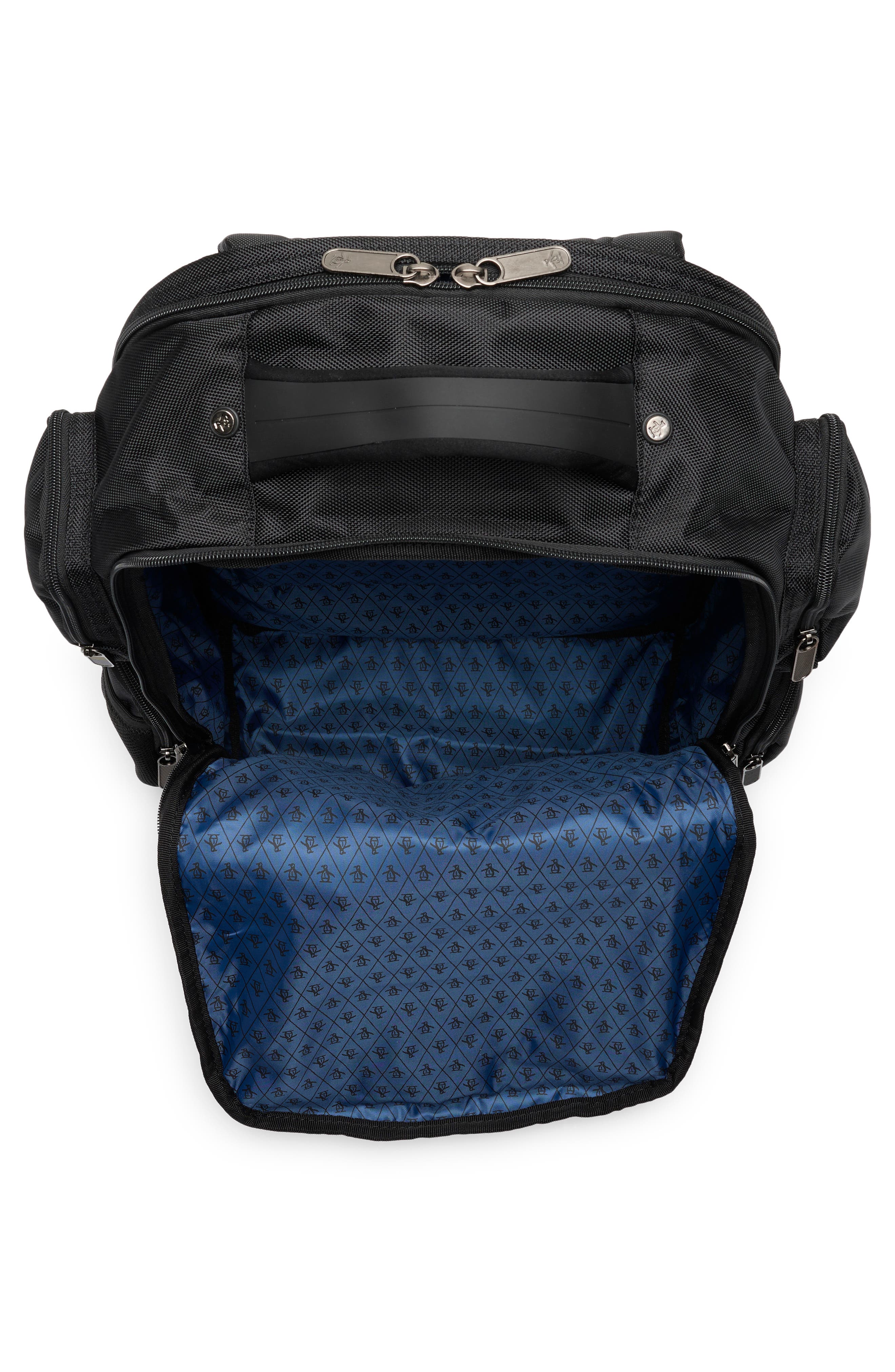 Original Penguin Luca Zip Pocket Backpack, Alternate, color, Black