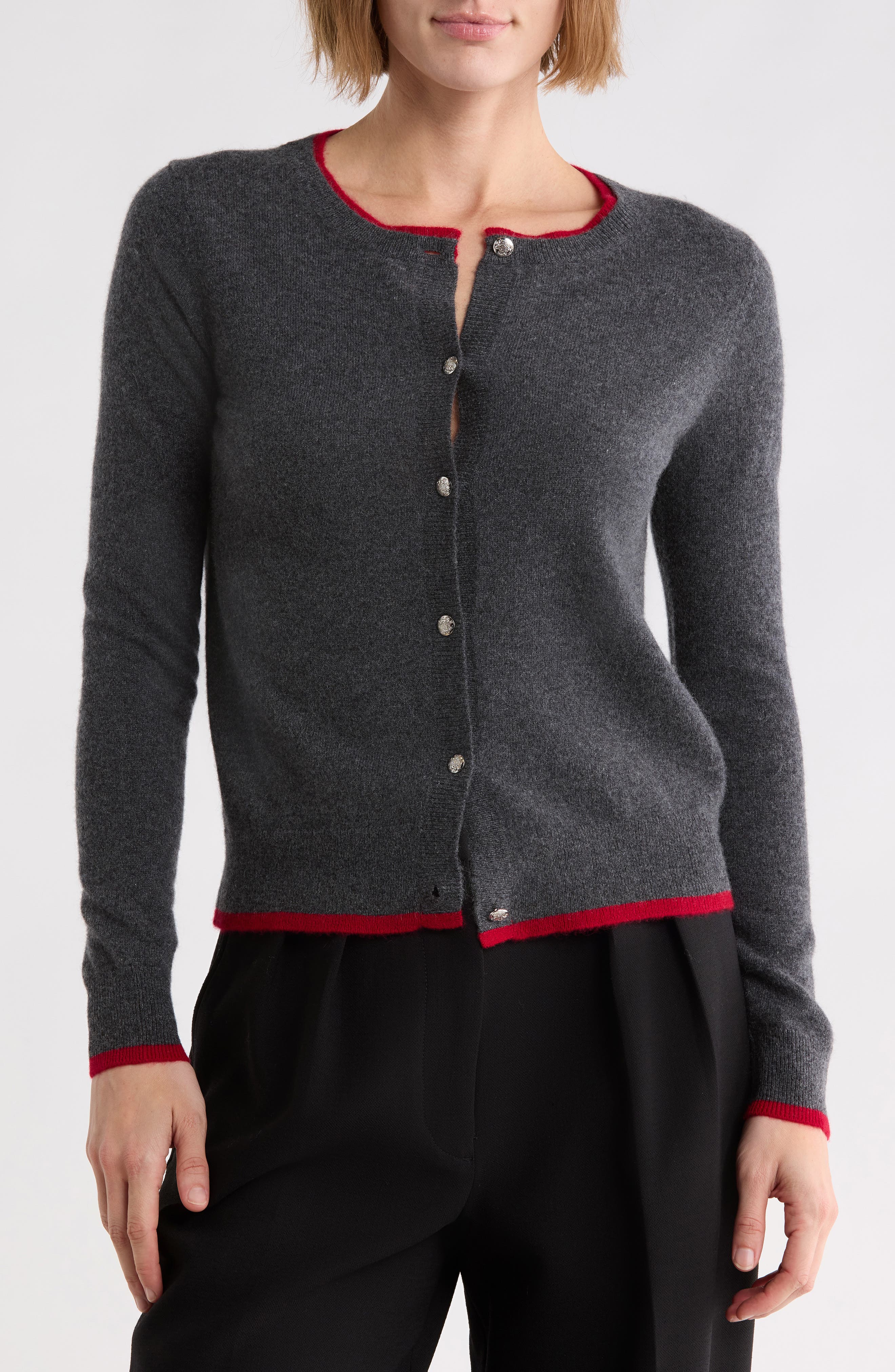 GREY/ RED