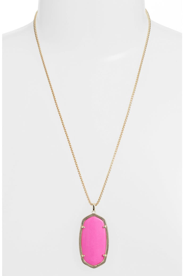 Reid Adjustable Necklace, Main, color, MAGENTA MAGNESITE/ GOLD