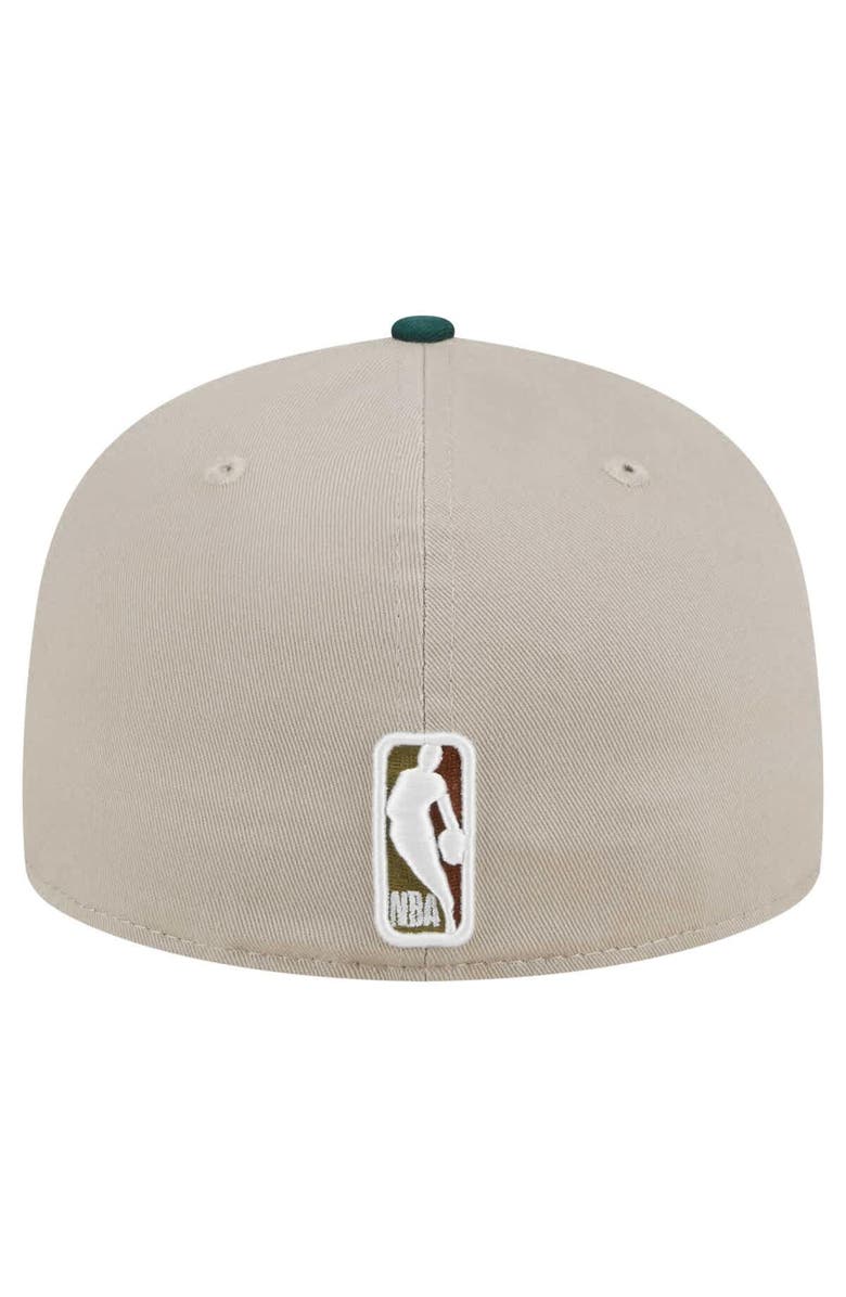 New Era Men's New Era Natural/Hunter Green Chicago Bulls Lifestyle Tree Bark 59FIFTY Fitted Hat, Alternate, color, Natural