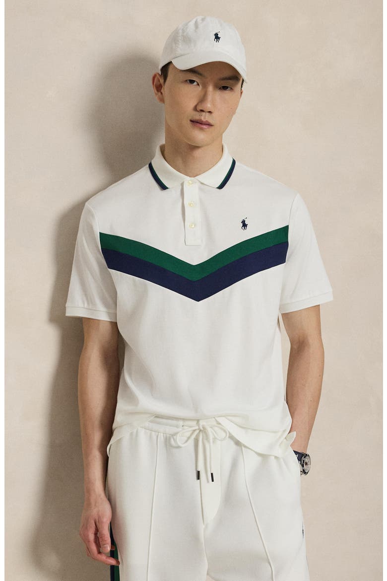 Chevron Classic Fit Polo, Alternate, color, WHITE