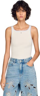 SANDRO Ribbed vest top