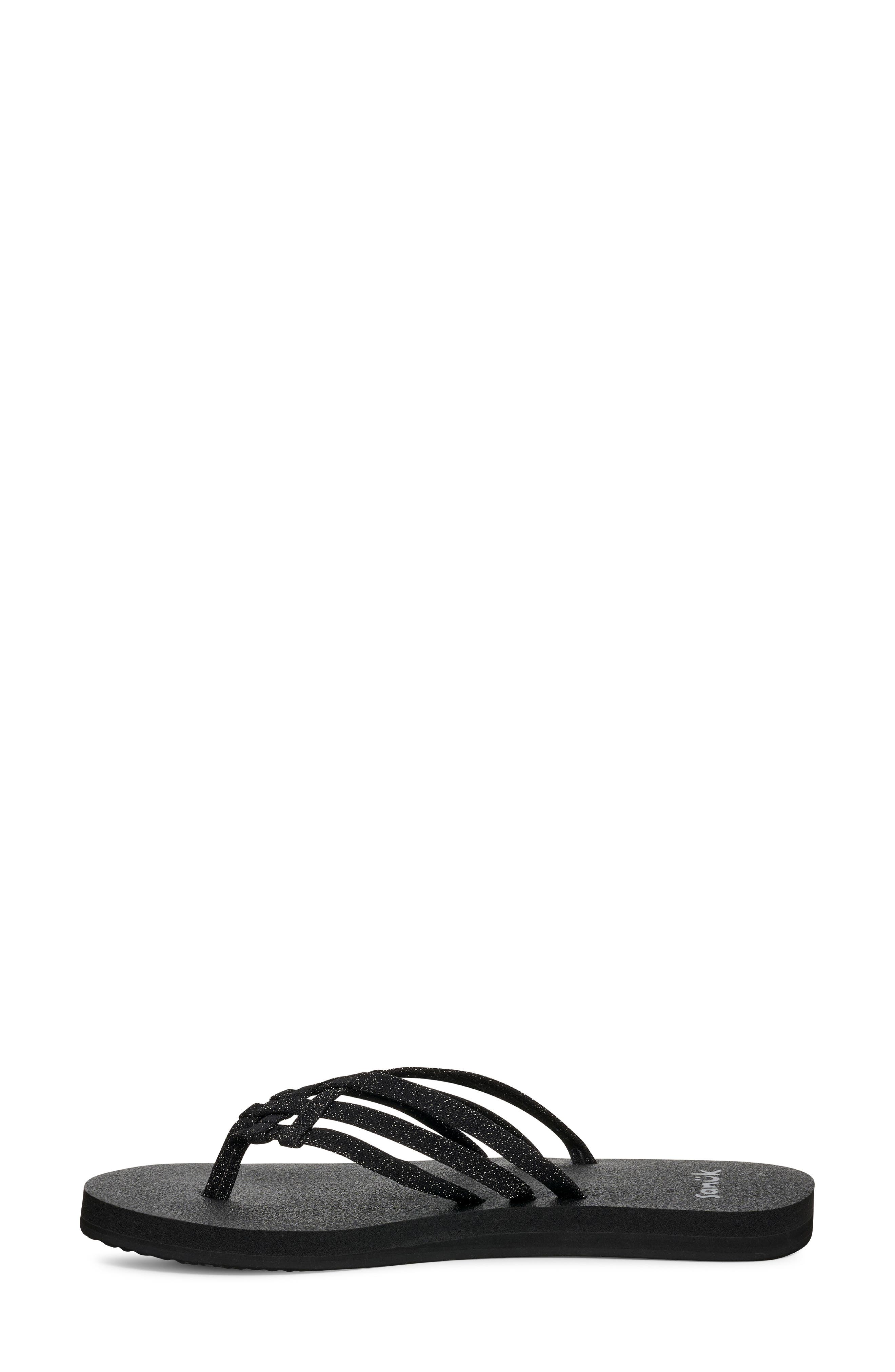 Sanuk Yoga Sandy II Flip Flop, Alternate, color, Black