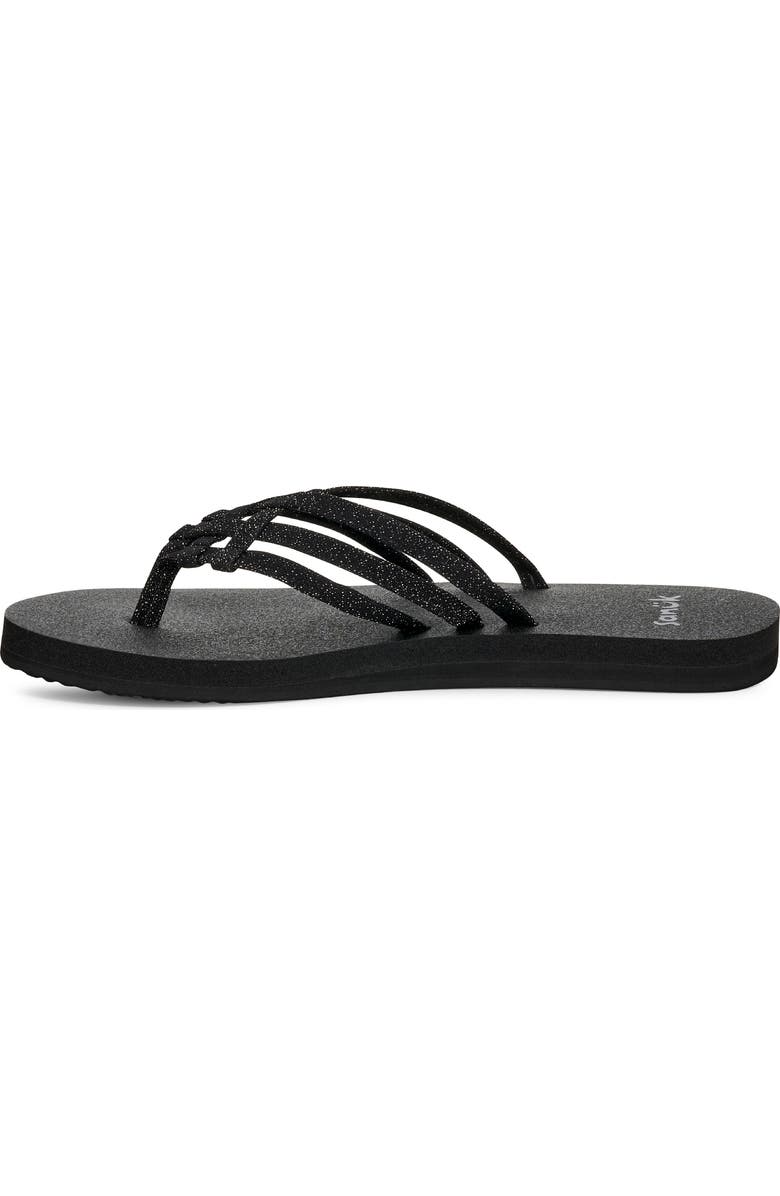 Sanuk Yoga Sandy II Flip Flop, Alternate, color, Black
