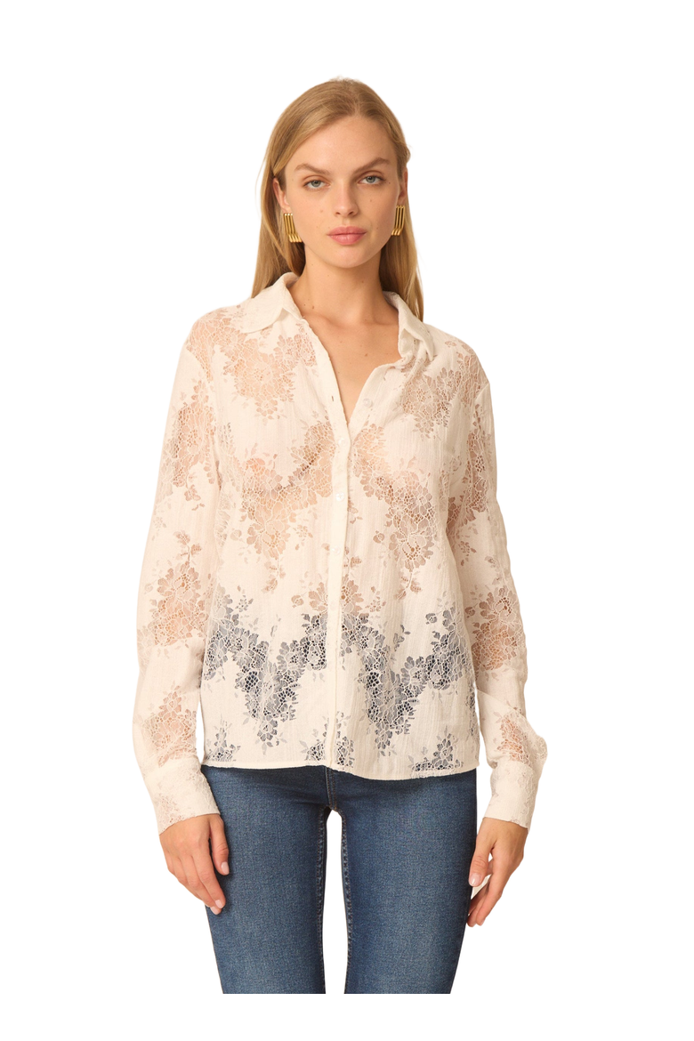 Troy Blouse, Main, color, Cotton white lace