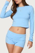 EDIKTED Meg Long Sleeve Crop Top